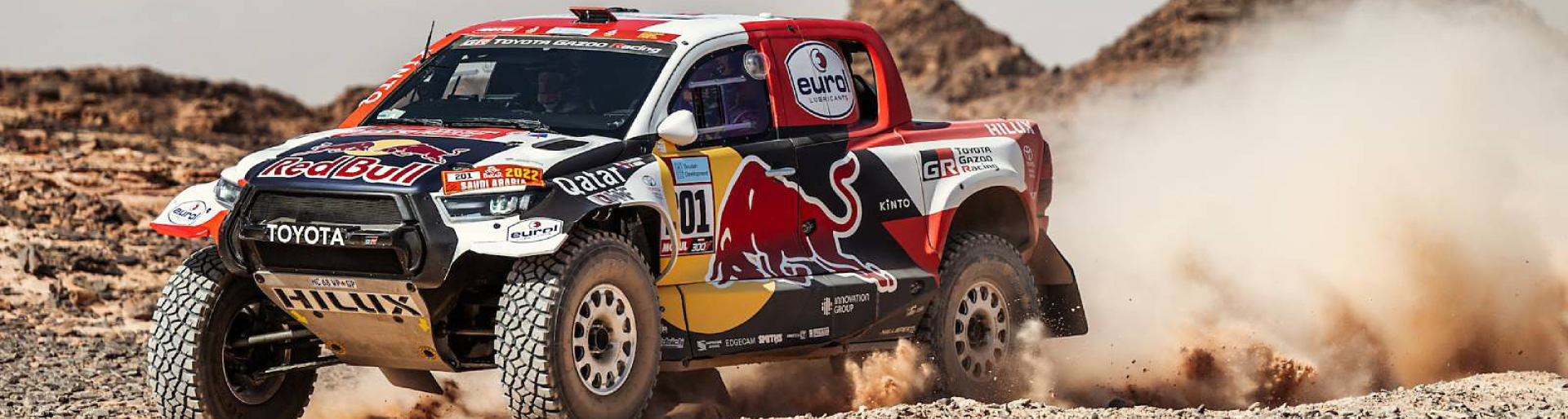 Изображение на странице НАССЕР АЛЬ-АТТИЯ ЗА РУЛЕМ TOYOTA HILUX СТАЛ ПОБЕДИТЕЛЕМ РАЛЛИ-РЕЙДА «ДАКАР-2022» Тойота Центр Новосибирск Восток